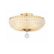 Bella 4 Light 18" Semi Flush Mount in Antique Gold