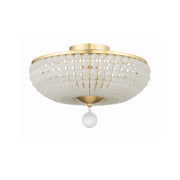 Bella 4 Light 18" Semi Flush Mount in Antique Gold