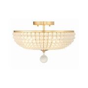 Bella 4 Light 18" Semi Flush Mount in Antique Gold