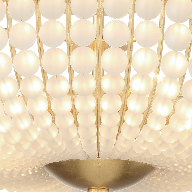 Bella 4 Light 18" Semi Flush Mount in Antique Gold