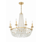 Bella 8 Light 26" Chandelier in Antique Gold