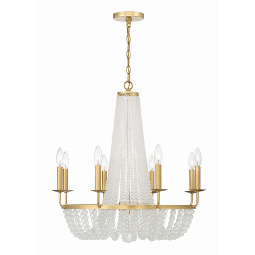 Bella 8 Light 26" Chandelier in Antique Gold