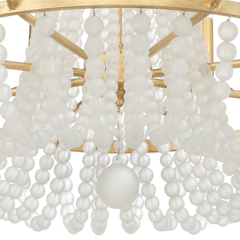 Bella 8 Light 26" Chandelier in Antique Gold