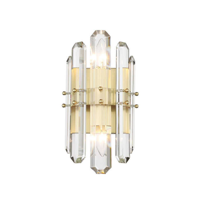 Bolton 2 Light 7.5" Sconce in Aged Brass