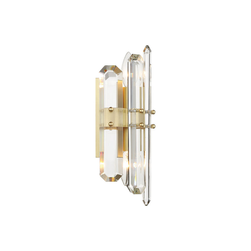 Bolton 2 Light 7.5" Sconce in Aged Brass