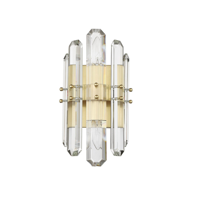 Bolton 2 Light 7.5" Sconce in Aged Brass