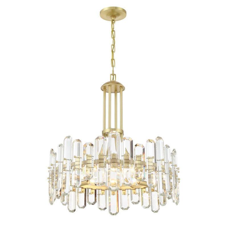 Bolton 8 Light 24.75" Chandelier in Aged Brass