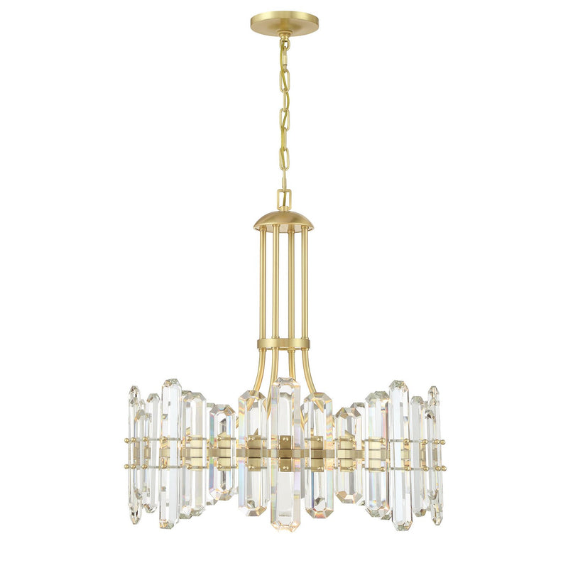 Bolton 8 Light 24.75" Chandelier in Aged Brass
