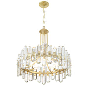 Bolton 8 Light 24.75" Chandelier in Aged Brass