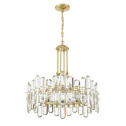 Bolton 8 Light 24.75" Chandelier in Aged Brass