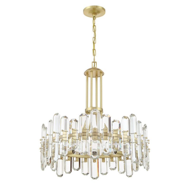 Bolton 8 Light 24.75" Chandelier in Aged Brass