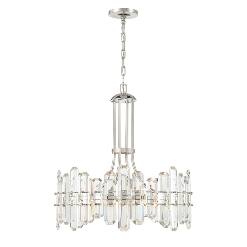 Bolton 8 Light 24.75" Chandelier in Polished Nickel