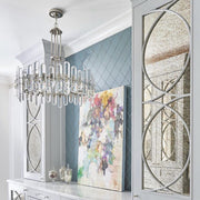Bolton 8 Light 24.75" Chandelier in Polished Nickel in a room setting
