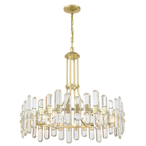 Bolton 12 Light 31" Chandelier in Aged Brass