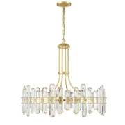 Bolton 12 Light 31" Chandelier in Aged Brass