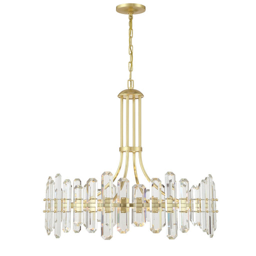 Bolton 12 Light 31" Chandelier in Aged Brass