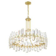 Bolton 12 Light 31" Chandelier in Aged Brass
