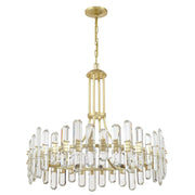 Bolton 12 Light 31" Chandelier in Aged Brass