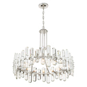 Bolton 12 Light 31" Chandelier in Polished Nickel