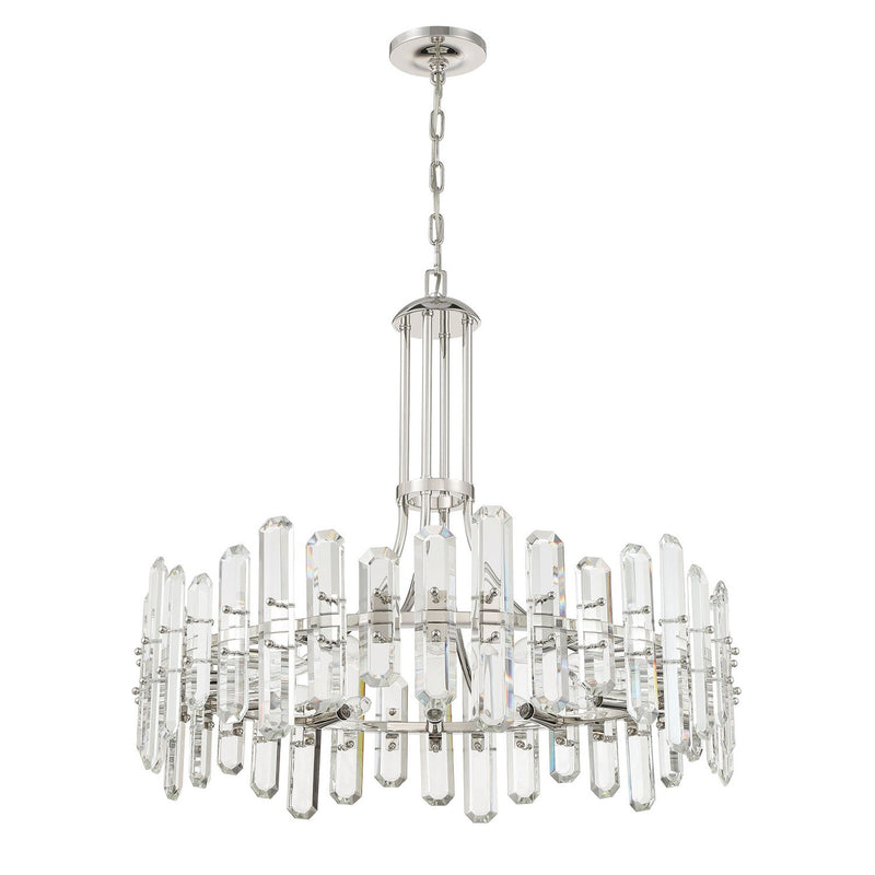 Bolton 12 Light 31" Chandelier in Polished Nickel