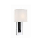 Brent 1 Light 6.5" Sconce in Polished Nickel + Black Forged