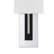 Brent 1 Light 6.5" Sconce in Polished Nickel + Black Forged