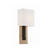 Brent 1 Light 6.5" Sconce in Vibrant Gold + Black Forged