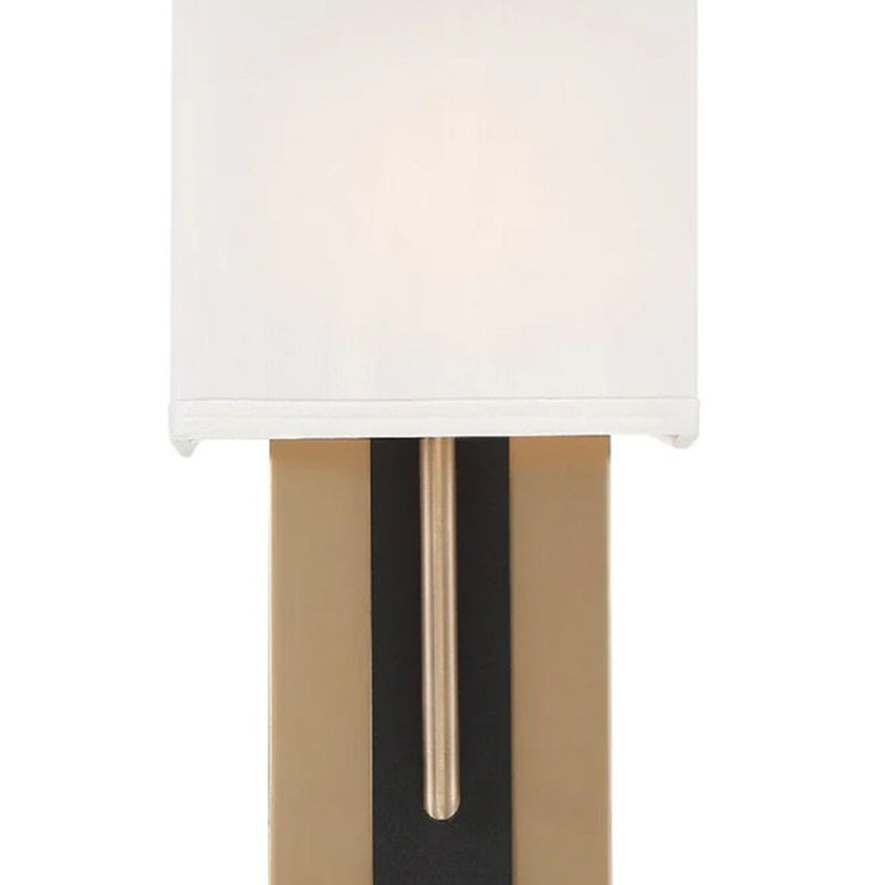 Brent 1 Light 6.5" Sconce in Vibrant Gold + Black Forged