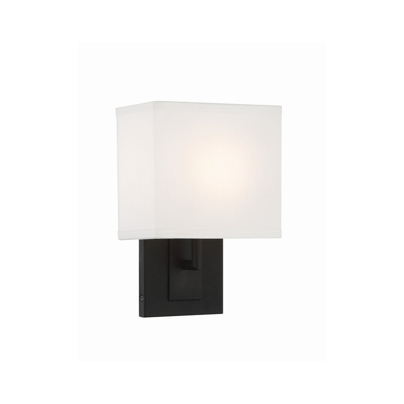 Brent 1 Light 7" Sconce in Black Forged