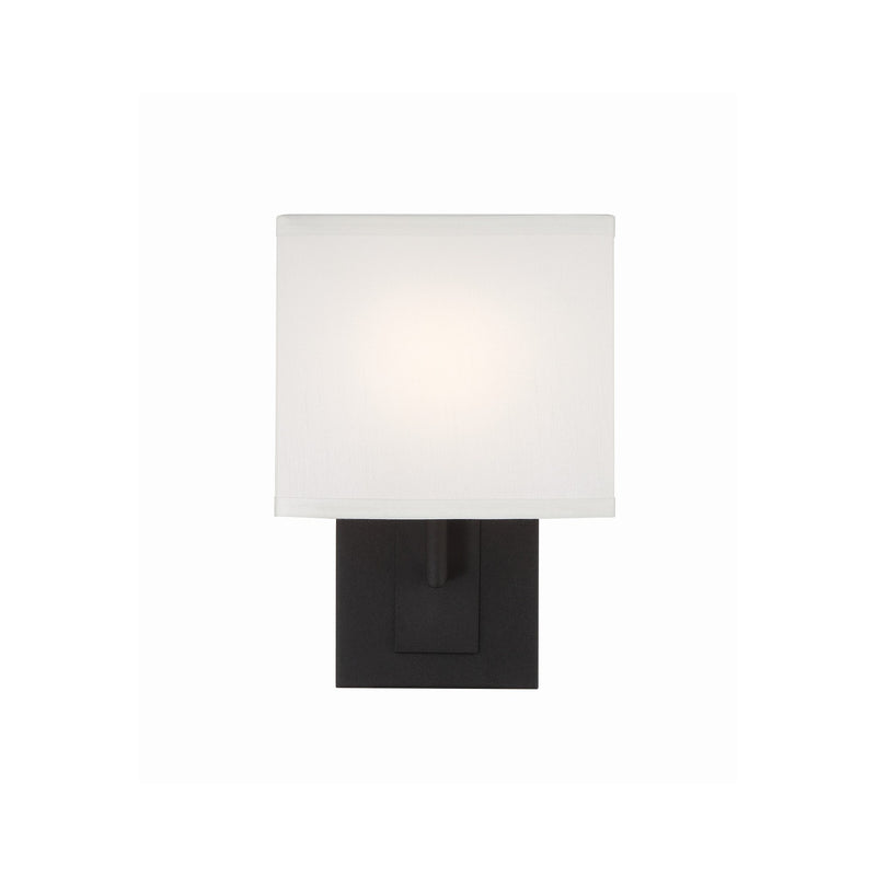 Brent 1 Light 7" Sconce in Black Forged