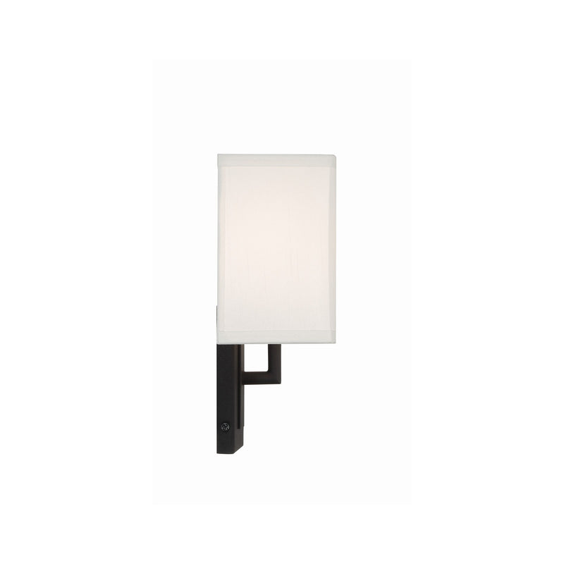 Brent 1 Light 7" Sconce in Black Forged