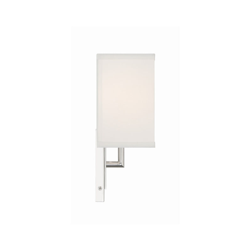 Brent 1 Light 7" Sconce in Polished Nickel