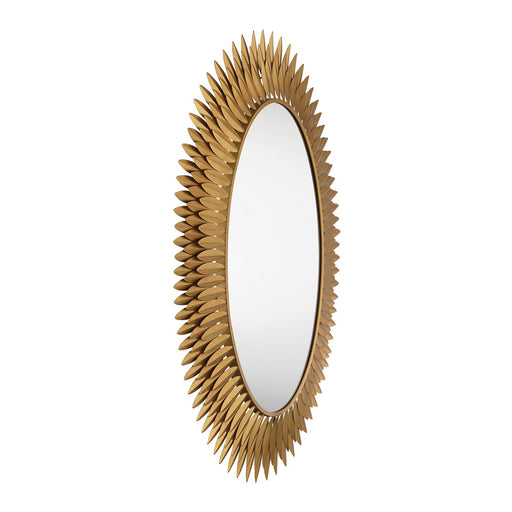 Broche 1 Light 31.25" Integrated LED Mirror in Antique Gold