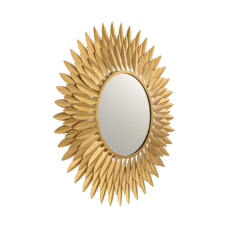 Broche 24" Mirror in Antique Gold