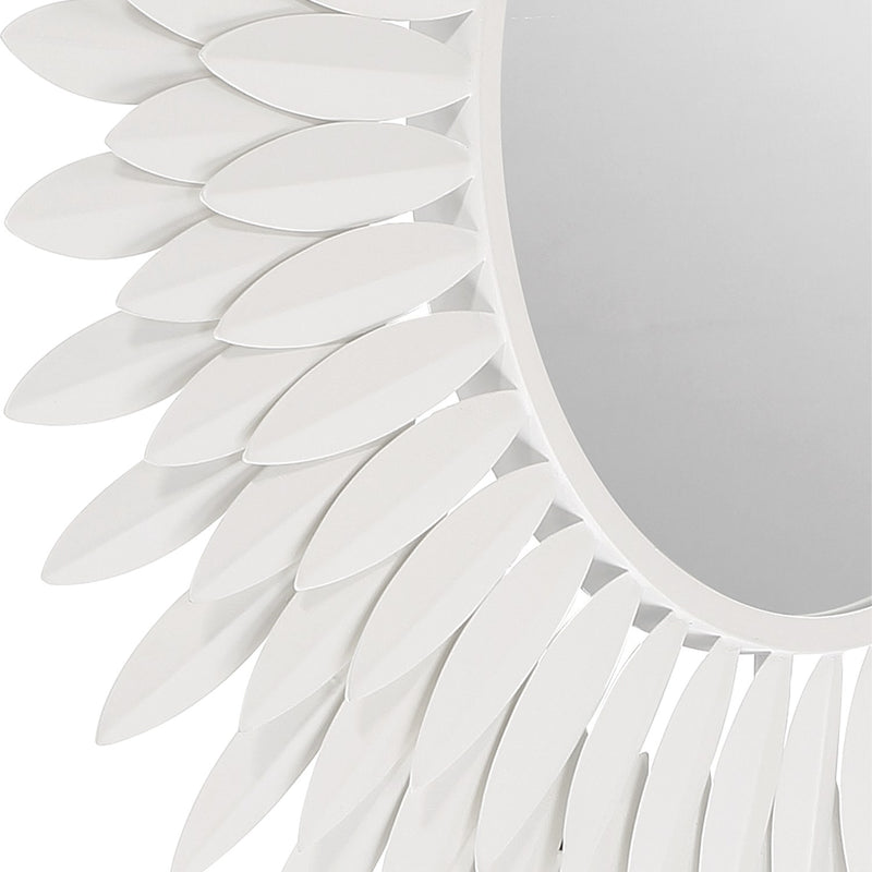 Broche 24" Mirror in Matte White