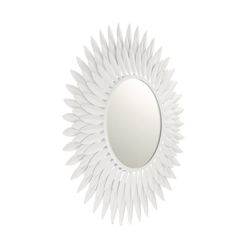 Broche 24" Mirror in Matte White