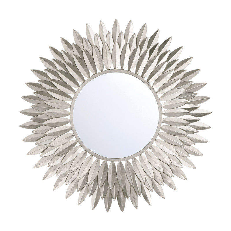 Broche 24" Mirror in Antique Silver