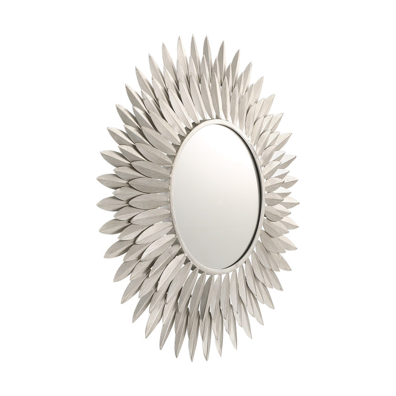 Broche 24" Mirror in Antique Silver