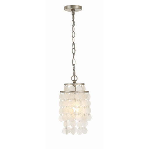 Brielle 1 Light 7" Pendant in Antique Silver
