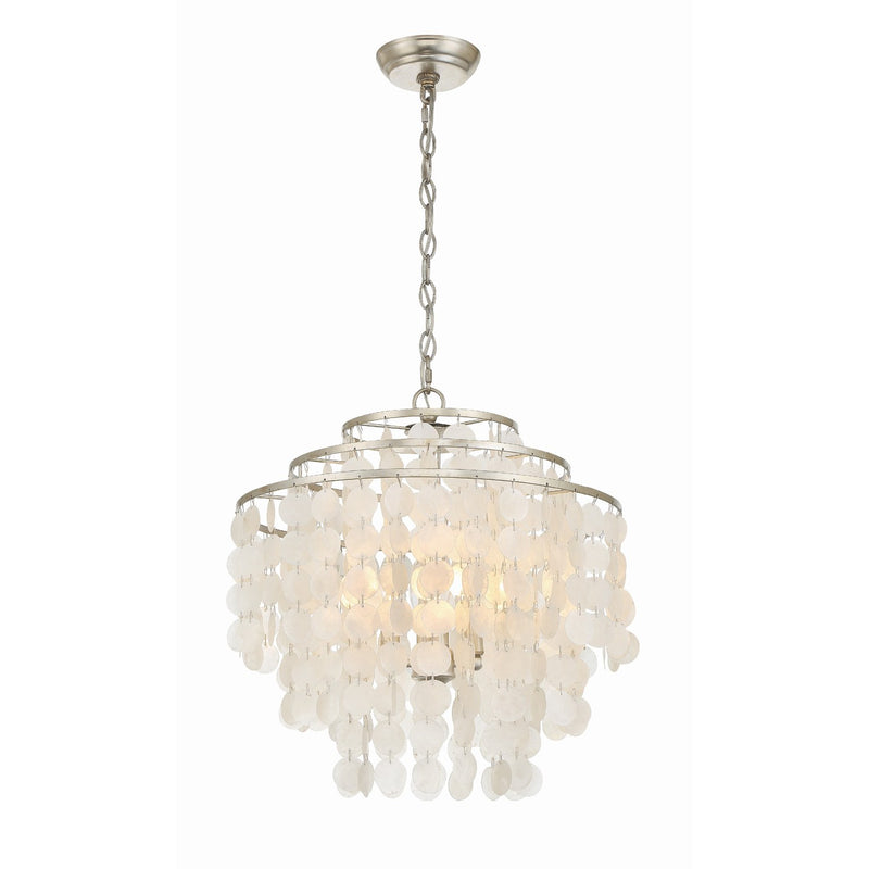 Brielle 4 Light 18" Chandelier in Antique Silver