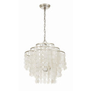 Brielle 4 Light 18" Chandelier in Antique Silver