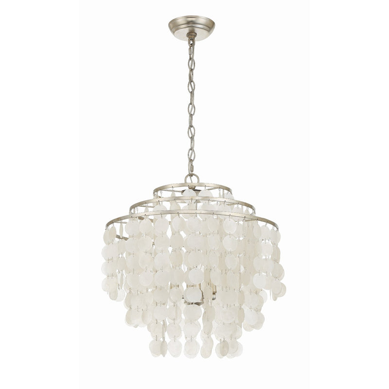 Brielle 4 Light 18" Chandelier in Antique Silver