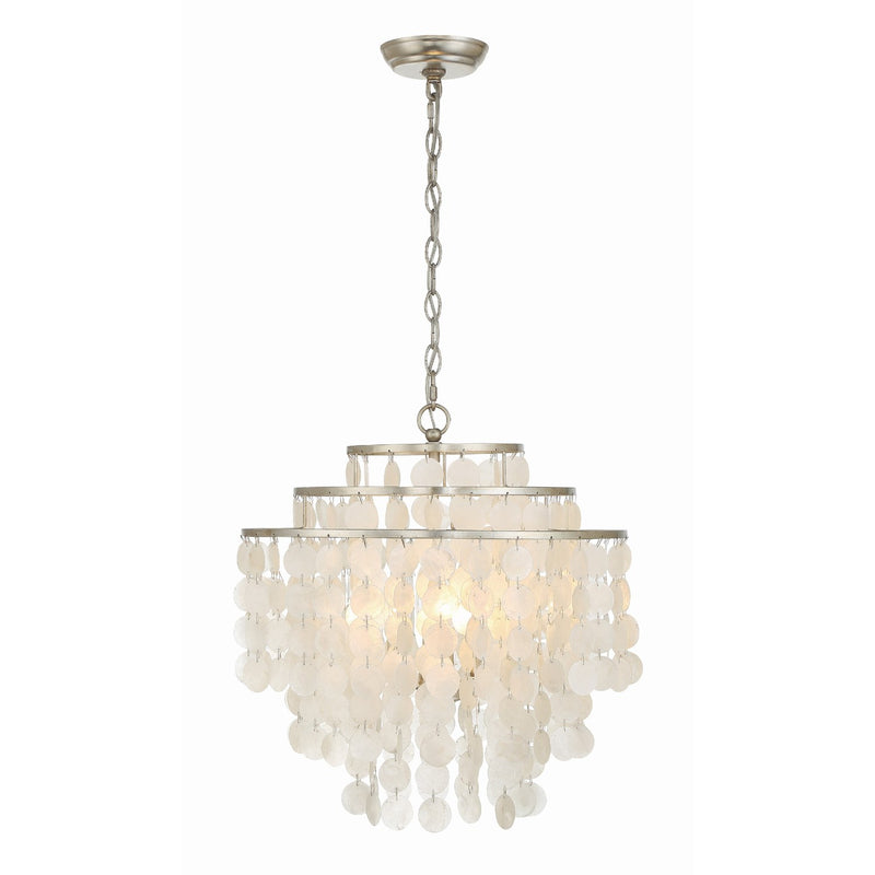 Brielle 4 Light 18" Chandelier in Antique Silver