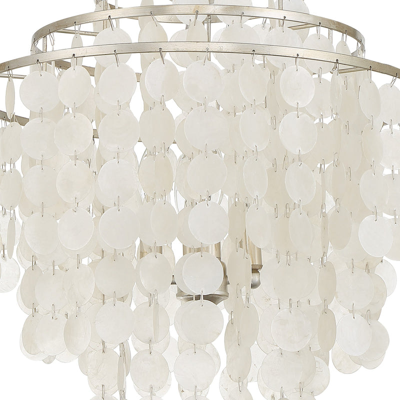 Brielle 4 Light 18" Chandelier in Antique Silver