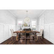 Brielle 4 Light 18" Chandelier in Antique Silver in a room setting