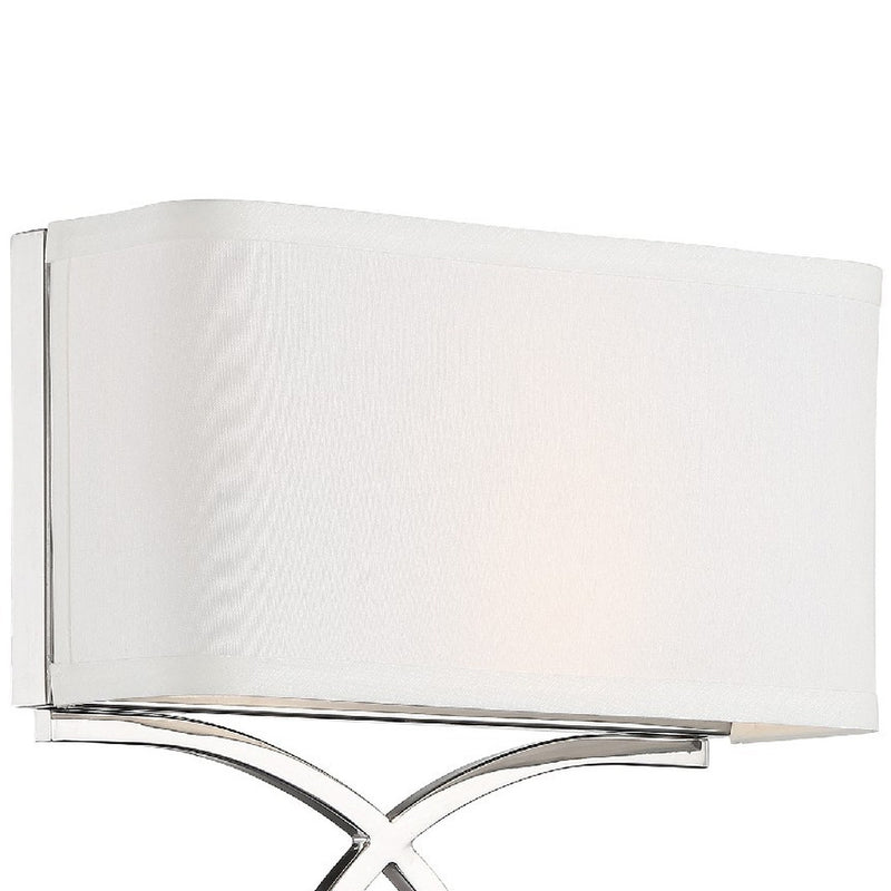 Brinkley 2 Light 10" Sconce in Polished Nickel