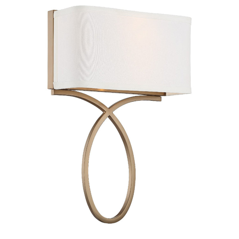 Brinkley 2 Light 10" Sconce in Vibrant Gold