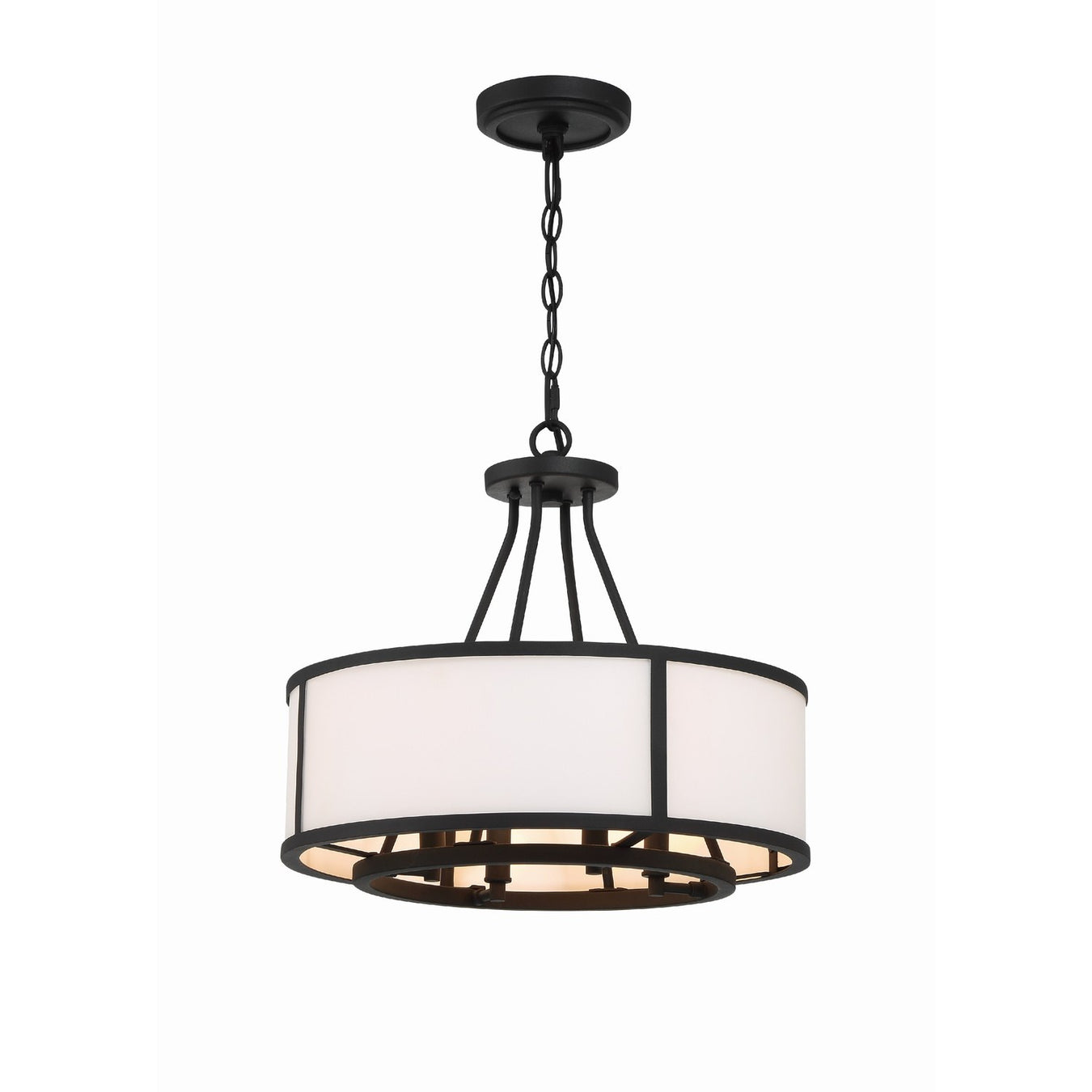 Bryant 4 Light 18" Chandelier in Black Forged
