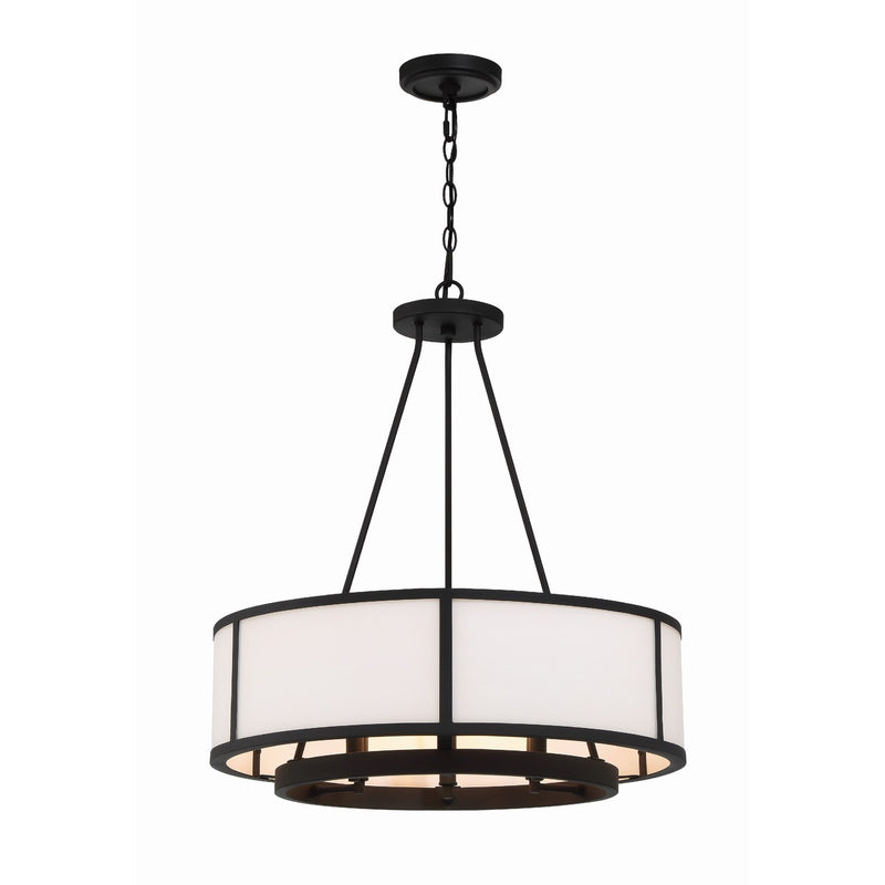 Bryant 6 Light 24" Chandelier in Black Forged