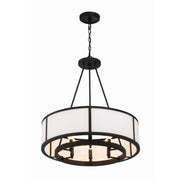 Bryant 6 Light 24" Chandelier in Black Forged